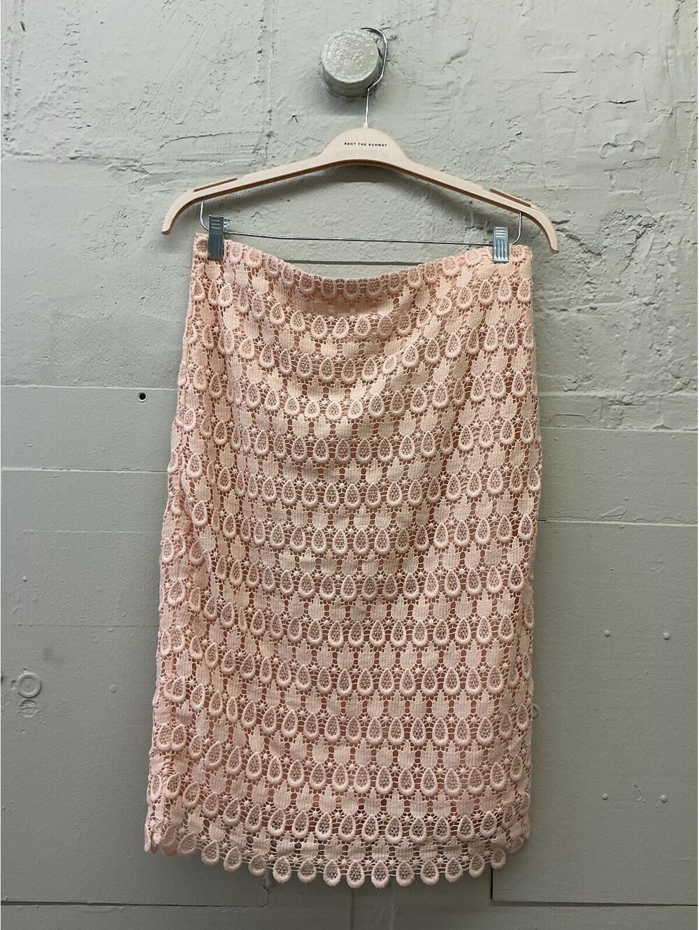 NWT Ann Taylor Women's Lace Blush Pink Midi Skirt